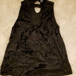 Black Velvet Peep Top!